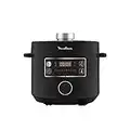 Moulinex Epic Turbo Cuisine CE7548 - Olla a presión eléctrica 1090 W, 10 programas automáticos, cestillo de cocción al vapor, Negro