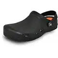 vangelo Professional Slip Resistant Clog Men Work Shoe Nurse Shoe Chef Shoe Ritz Black Men Size 7 -Order One Size Up