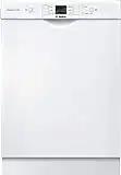 Bosch SHEM3AY52N 100 Series 24 Inch Built In Full Console Dishwasher with 6 Wash Cycles, in White