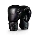 Sanabul Essential Gel Boxing Kickboxing Punching Bag Gloves, for Men and Women, Black, 16 oz