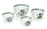Portmeirion Botanic Garden Set of 4 Measuring Cups | Measuring Cup Set with Assorted Floral Motifs | Made from Porcelain | Dishwasher and Microwave Safe