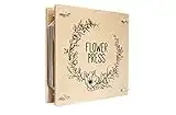 Flower press Kit:Create dried pressed flowers for art and craft projects, Suitable for adults and kids, wooden DIY kit get kids in garden. Gift for botanical enthusiasts and creative children 7.5x7.5”