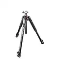 Manfrotto MT055XPRO3, 055 Aluminium 3 Section Tripod with Horizontal Column, Quick Power Levers, Ergonomic Design, for DSLR, Compact System Camera, Mirrorless, Black