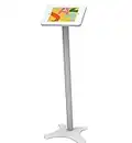 Beelta Tablet Floor Stand Kiosk - 360 Swivel for 10.2 iPad 7th/8th Generation ,Anti-Theft,Key Lock,Metal,White,BSF301T