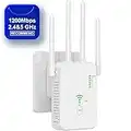 WiFi Extender Booster, Lychico 1200Mbps WiFi Extender Booster Dual Band 5GHz&2.4GHz Wireless Signal Booster with Ethernet/LAN Port, WiFi Repeater Support WPS Simple Setup, UK Plug