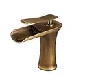 Waterfall Basin Taps Antique Brass Bathroom Taps Mixer Wash Sink Faucet XY9009A,YU XIN