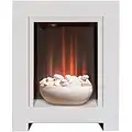 Adam Monet White Electric Fire Fireplace Surround Wood Heater Flame Effect Suite