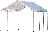 ShelterLogic MaxAP - Gazebo da esterno a 8 gambe o tettoia in acciaio resistente, 10 x 50 cm, colore: Bianco