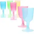 com-four® 16x Coppe vino riutilizzabili - bicchieri vino plastica multiuso - riutilizzabili e lavabili in lavastoviglie [la selezione varia]