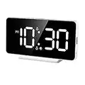 KeeKit Digital Alarm Clock, LED Alarm Clock with 6.5’’ Large Display, Digital Desktop Clock with Temperature Time Display, Snooze Function,3 Adjustable Brightness for Home, Bedroom, Office