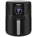 LLIVEKIT 7L Large Air Fryer, Family Size Hot Air Fryer 1800W Digital Touchscreen with 10 Presets, Removable Basket, Timer & Temperature Control for Oil Free & Low Fat Healthy Cooking Black