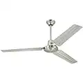 Westinghouse Lighting Canada 7861400 Industrial 56-Inch Three-Blade Ceiling Fan with Ball Hanger Installation System, Brushed Nickel