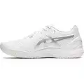 ASICS Women's Gel-Resolution 8 Tennis Shoes, 9, White/Pure Silver