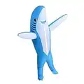 SHENGMEI Shark Inflatable Costume for Adult, animal Cosplay Suit Blow Up Funny Halloween Christmas Fancy Dress Party 4.9-6.23ft (Large Suit), Blue