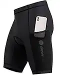 POWR LABS Padded Bike Shorts for Men with Pockets, Biking Shorts for Men, Mens Cycling Shorts, Mens Bike Shorts Black