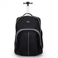 Targus 16 Inch Compact Rolling Backpack, Black - Wheeled Travel Bag with Removable Protective Laptop Sleeve, Fits Laptops Up to 16” and MacBook Pros up to 17” (TSB750US)