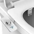 Bidet Attachment, ANBSR Ultra-Slim Bidet Dual Nozzle Feminine Wash and Posterior Wash Bidet Attachment for Toilet, Non-Electric Fresh Cold Water Bidet Toilet Seat Attachment with Pressure Controls