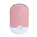 Apstour USB Mini Portable Fans Rechargeable Electric Bladeless Handheld Air Conditioning Cooling Refrigeration Fan for Eyelash (Pink)