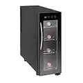 Koblenz EVFK-04 - Refrigerador y enfriador de vino de 4 botellas, tamaño único, negro, 750 ml