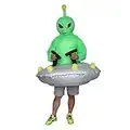 Aufblasbares UFO Alien Kostüm für Erwachsene Lustig Blow-Up Fliegende Untertassen Kostüm für Familienspiel Party Hallowen