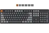 Keychron K10 RGB Full Size Layout Hot-Swappable Mechanical Keyboard for Mac Windows, Multitasking 104-Key Bluetooth Wireless/USB Wired Gaming Keyboard with Gateron G Pro Red Switch Aluminum Frame