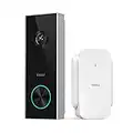 Wireless Doorbell Camera, aosu Battery-Powered Video Doorbell with Chime, 2K Resolution, No Monthly Fees, 2.4GHz WiFi, 180-Day Battery Life, AI Detection, Work with Alexa & Google Assistant