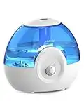 raydrop® Cool Mist 2.2L Humidifiers for Bedroom, 28dB Whisper-Quiet Ultrasonic Humidifier, Easy to Clean Home Humidifier, Auto Shut-Off, 30H Work Time, Night Light (Blue)