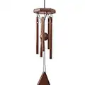 OSVINO 5 Tubes / 6 Tubes Clochettes Eoliens Wind Bell Suspendu Sonnerie Clair Metallique Mat Délicat Jardin Maison,Bronze 30.5cm (5 Tubes)