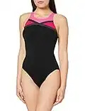 adidas Damen Regular swimsuit, Womens, Regular Colorblock, Black/Bold Pink/Shock Pink