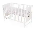 NIUXENDESIGN Niuxen SK-02 Baby Bett Kinderbett Mond Bär 120x60 höhenverstellbar Schlupfsprossen (mit Matratze)