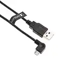 Keple | 2M Rechter Winkel Micro USB Datenkabel und Ladekabel Kompatibel mit Tom Tom Start 50/20 / 25/40 35/30 / 60