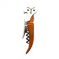 CKB LTD Fox Bottle Opener Themed Professional Waiters Corkscrew Wine Bottle Opener | Stainless Steel with Black Silicone Handle Foil Cutter | Novelty Design