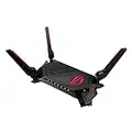 ASUS ROG Rapture GT-AX6000 Dual-Band WiFi 6 Extendable Gaming Router, Dual 2.5G Ports, Triple-level Game Acceleration, Mobile Game Mode, Aura RGB, Subscription-free Network Security, AiMesh Compatible