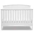 Delta Children Archer Solid Panel 4-in-1 Convertible Baby Crib - Greenguard Gold Certified, Bianca White