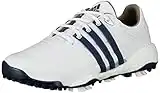 adidas TOUR360 Infinity, Zapatos de Golf Hombre, Blanco/Navy/Plata, 44 EU