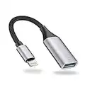 IVSHOWCO Adattatore Lightning a USB per iPhone [Apple MFi certificato], adattatore OTG USB per iPad Supporta disco USB, lettore di schede, mouse, tastiera...