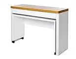 Amazon Brand Movian Smart - Escritorio de trabajo, flexible y compacto, en esquina, 111 x 38,9 x 76,2 cm, blanco