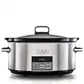 Crockpot Electric Slow Cooker | Programmable Digital Display | Large 7.5L Capacity (up to 10 People) | Keep Warm Function & 20-Hour Countdown Timer | Stainless Steel [CSC063]