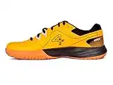 SEGA Hyper, Lace Up Badminton Shoes, Unisex, Court Footwear (Yellow/Black, Numeric_9)