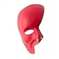 Carnival Toys Maschera mezzo viso rossa in plastica