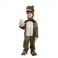 Spooktacular Creations Realistic T-rex Gray Dinosaur Costume for Child Halloween Dress up Party, Dinosaur Themed Party (3T (3-4 yrs))