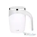 DERCLIVE 380ml Auto Mescolante Tazza di Caffè USB Ricaricabile Auto Magnetico Auto Miscelazione Tazza Calda Drink Mixer