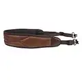 Tourbn Non-slip Soft Padded PU & Leather Rifle Sling Gun Strap with Swivels,Brown,97*6.5cm