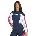 SEAC RAA Long EVO Lady Rash Guard-Camiseta de protección UV para Buceo y natación de Manga Larga, Mujer, Azul, S