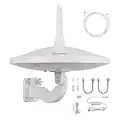 Upgraded Version - ANTOP AT-415B 720° UFO Dual Omni-Directional Outdoor HDTV Antenna with Exclusive Smartpass Amplifier &4G LTE Filter, Fit for Outdoor/RV/Attic Use(33ft Coaxial Cable,4K UHD Ready)