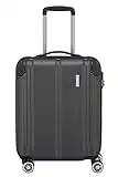 Travelite 4-Rad Handgepäck Koffer erfüllt IATA Bordgepäckmaß, Gepäck Serie CITY: Robuster Hartschalen Trolley mit kratzfester Oberfläche, 073047-04, 55 cm, 40 Liter, anthrazit (grau)