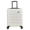 Cabin Max Anode 55x40x20 cm Valise à Main légère avec Coque Rigide - 4 Roues, Serrure à Combinaison, Blanc, 55 x 40 x 20 cm 40L