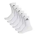 adidas Cushioned (6 Paia), Calze Sportive Unisex-Adulto, Top: Bianco/Bianco/Bianco/Fondo Bianco: Bianco/Bianco, L