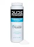 DUDE Body Powder, Fragrance Free 4 Ounce Bottle Natural Deodorizers With Chamomile & Aloe, Talc Free Formula, Corn-Starch Based Daily Post-Shower Deodorizing Powder for Men