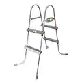 YUEWO 36” 2-Step Steel Frame Above Ground Swimming Pool Ladder with Non-Slip Plastic Steps for Entry and Exit System Swim Pools